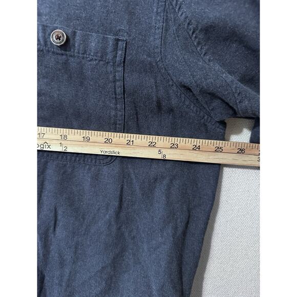 Duluth Trading Co Flannel Shirt Men’s Sz L Blue Button Up Long Sleeve Utility - Picture 10 of 10